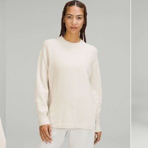 lululemon athletica Cream Merino Wool-Blend Crewneck Sweater